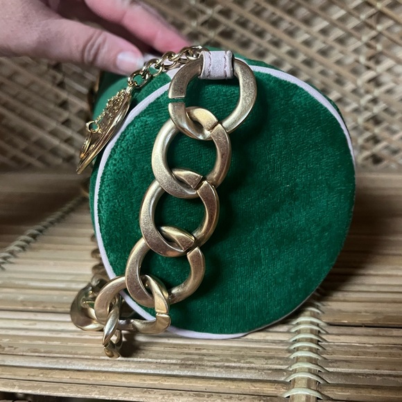 Y2K Vintage Juicy Couture Green Velour Barrel Bag - Picture 5 of 13